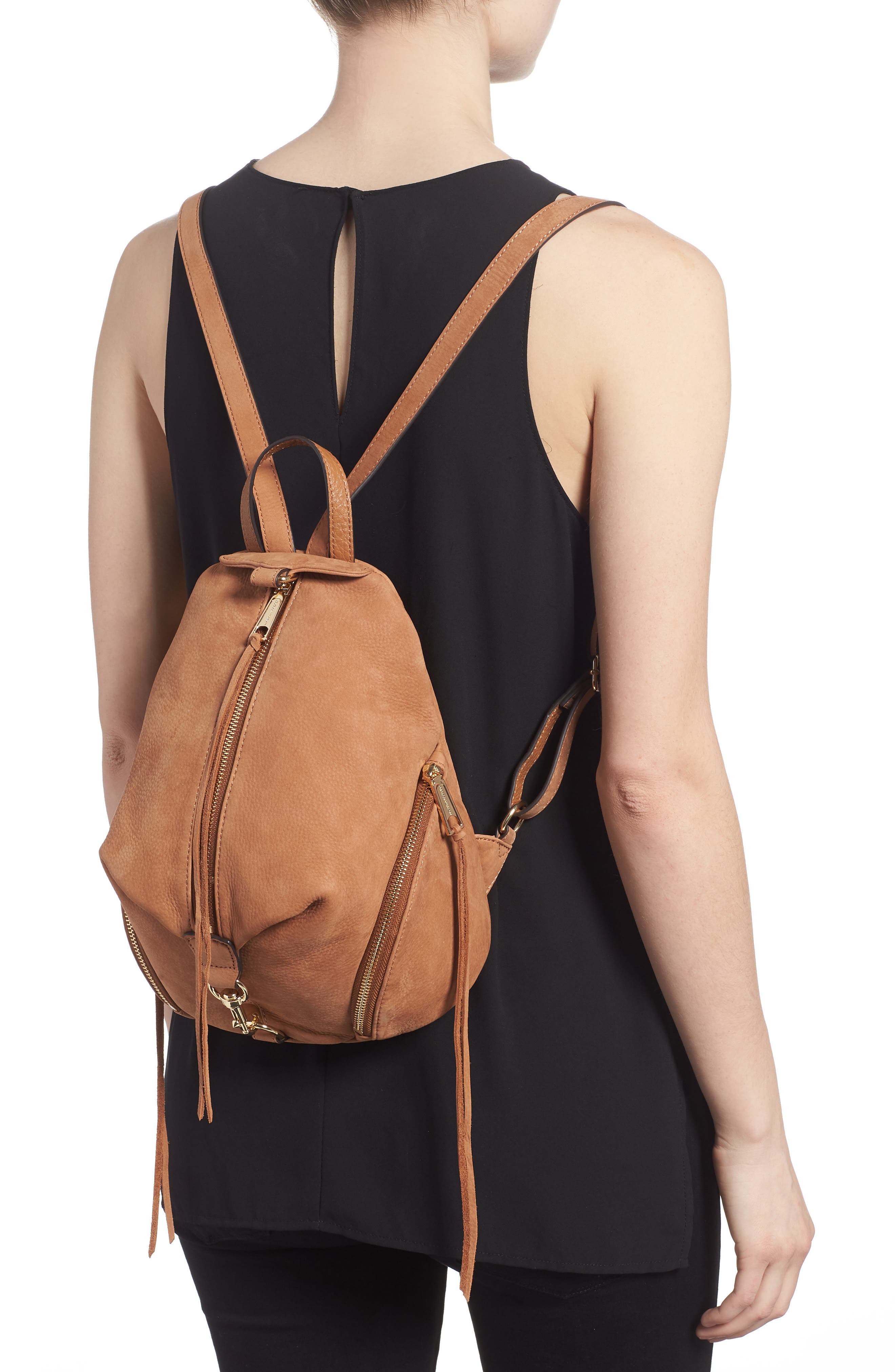 Rebecca Minkoff Medium Julian Nubuck Backpack, Alternate, color, 