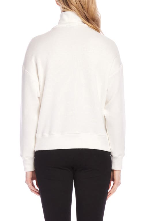 Karen Kane Faux Wrap Turtleneck Top In Ivory In White