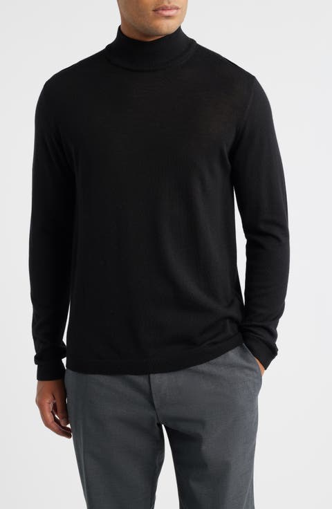 Mock Neck Wool & Silk Sweater