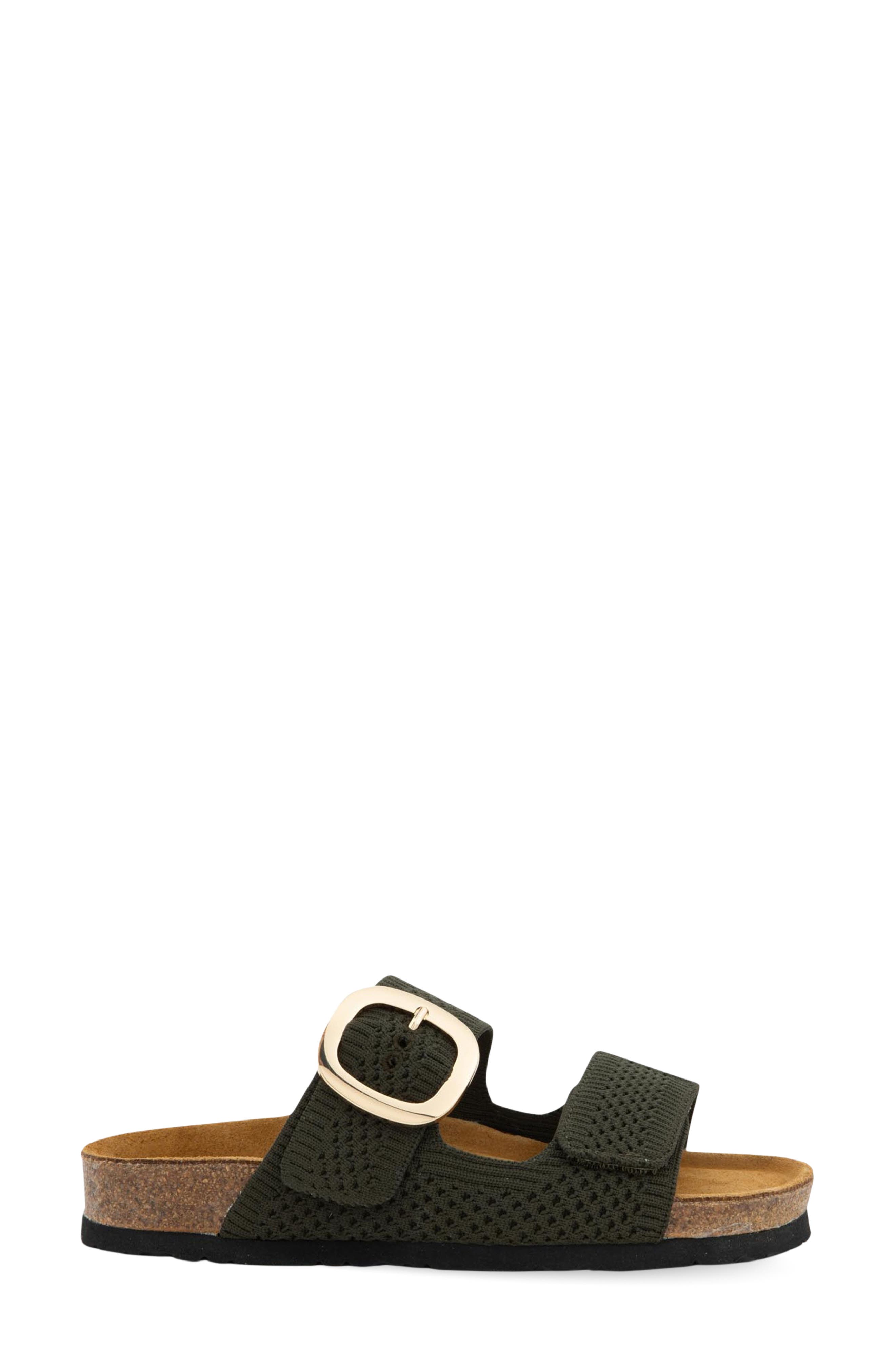 Miami Slide Sandal, Alternate, color, OLIVE KNIT