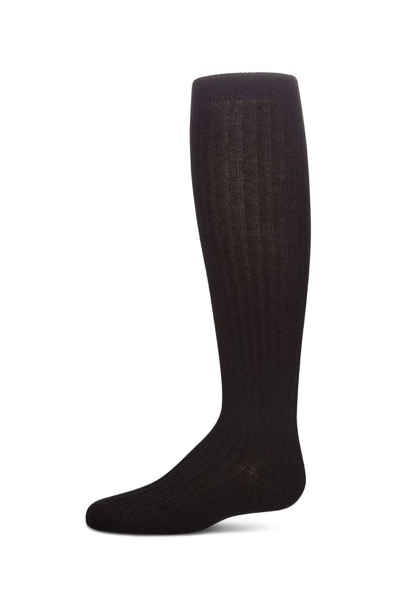 MeMoi Ribbed Knee High Sock, Main, color, Black