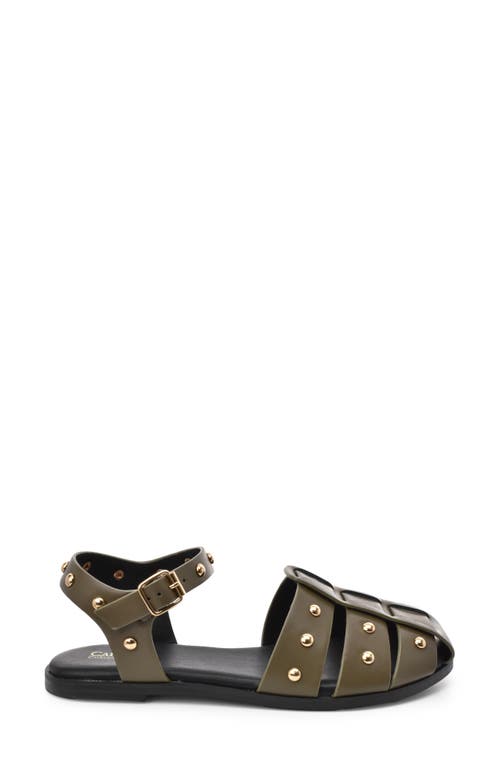 Catherine Catherine Malandrino Studded Fisherman Sandal In Olive