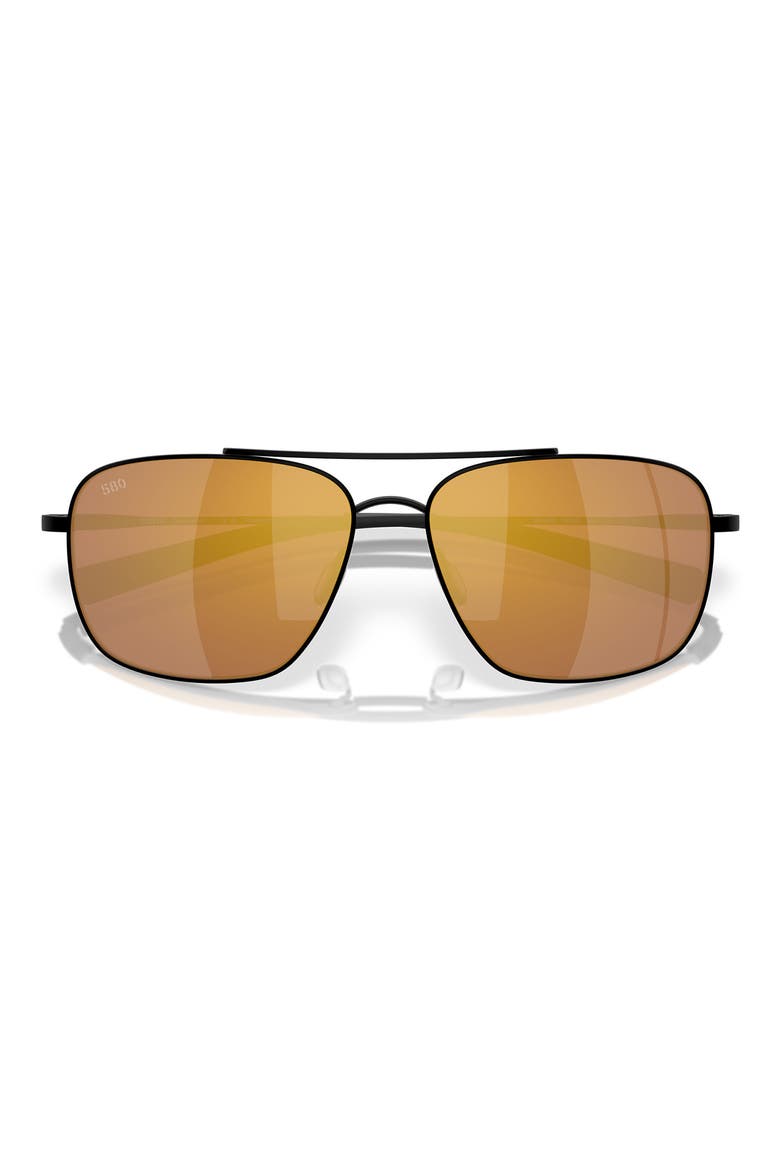 Canaveral 59mm Sunglasses, Alternate, color, SATIN BLACK / GOLD MIRROR 580G