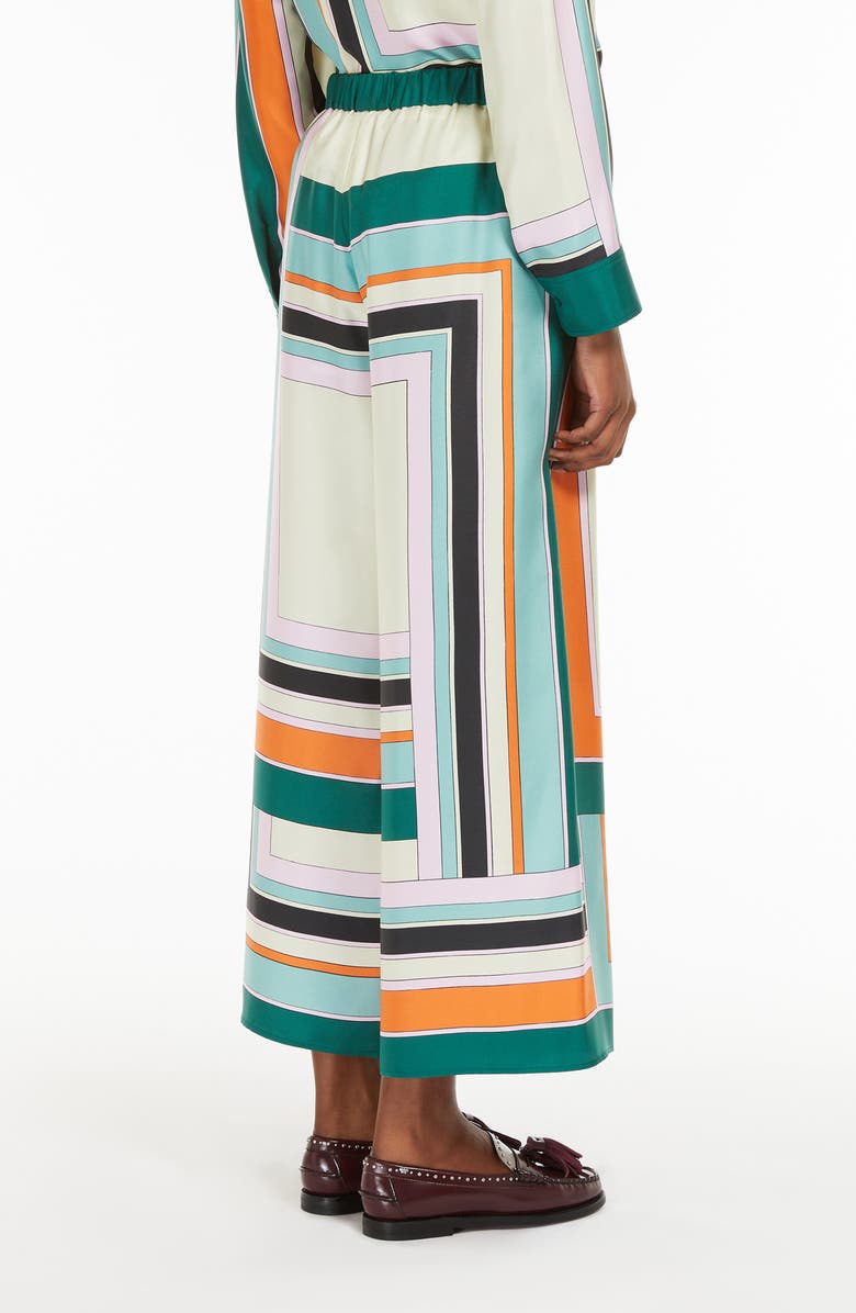 Weekend Max Mara Ottavo Placed Print Silk Pants, Alternate, color, 