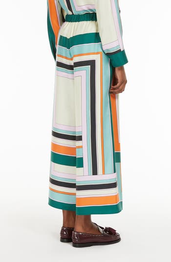 Weekend MaxMara Ottavoオッタヴォ シルクツイルパンツ Weekend Max Mara Ottavo Placed Print Silk Pants | Nordstrom
