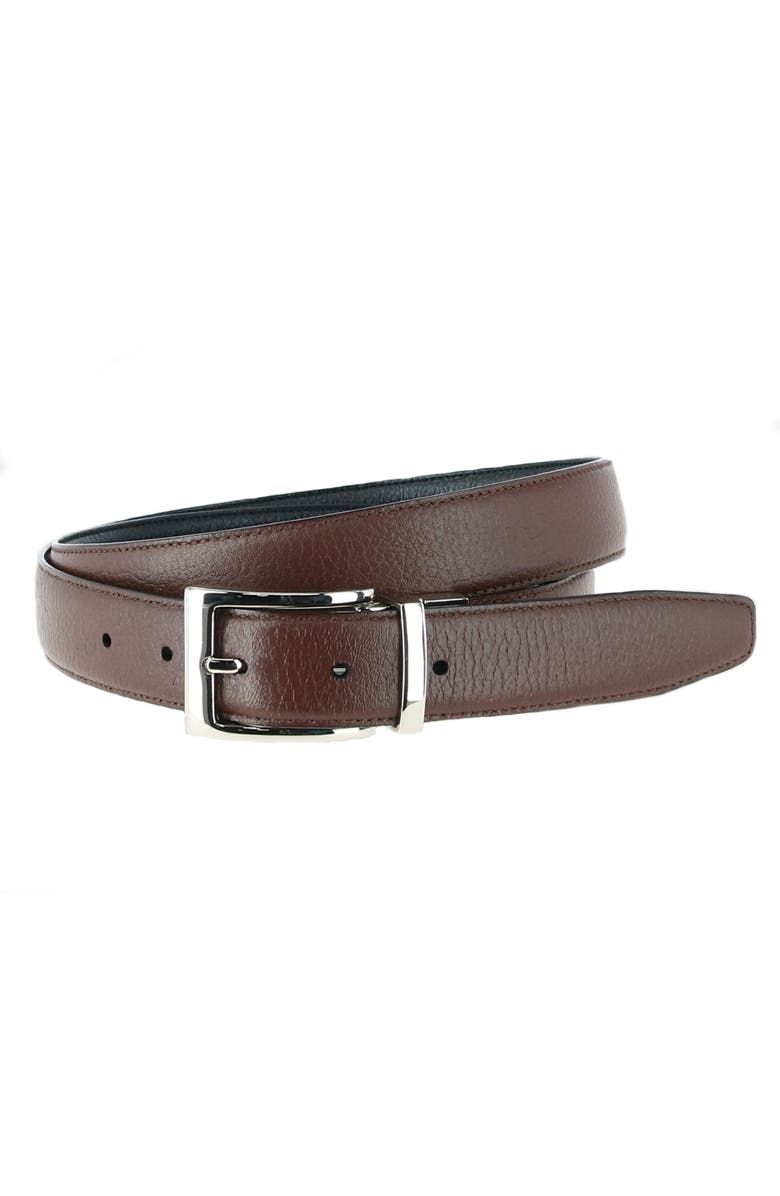 Trafalgar Dorado 30mm Pebble Grain Leather Reversible Belt, Alternate, color, 