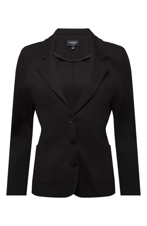 Isaac Mizrahi New York Notched Lapel Jacket In Black