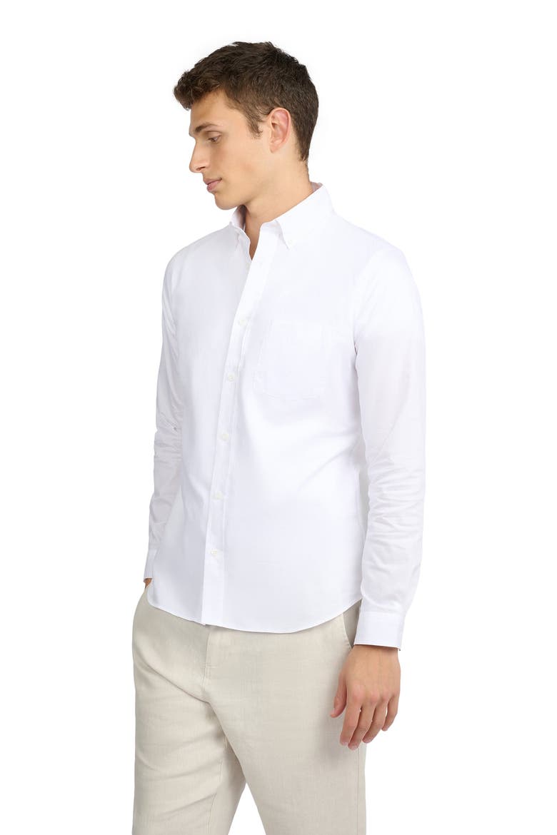 Oxford Long Sleeve Button Down, Alternate, color, WHITE
