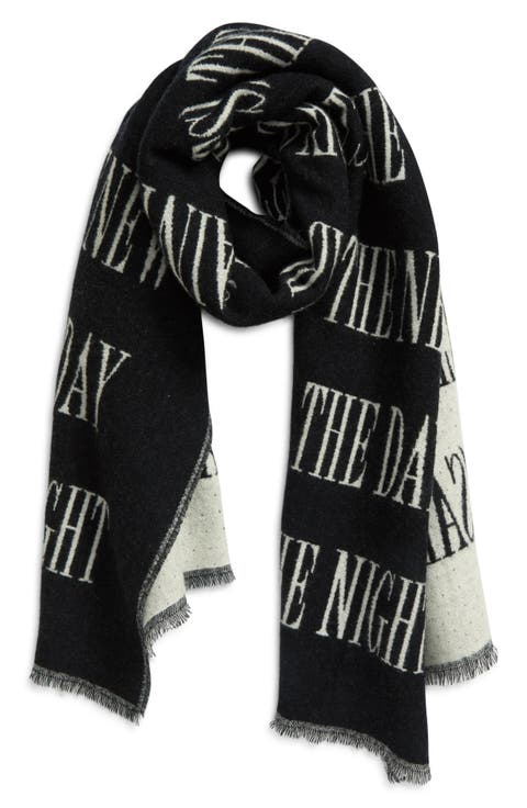 Varsity Woven Wool Blend Scarf