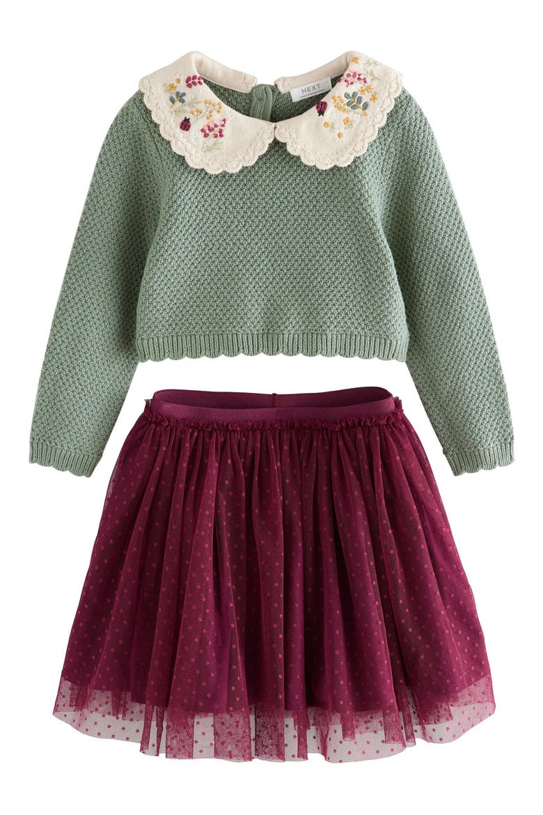 Kids' Stripe Sweater & Tutu Skirt Set, Main, color, MULTI