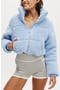 The Mother Puffer Cropped Soft Fleece Jacket