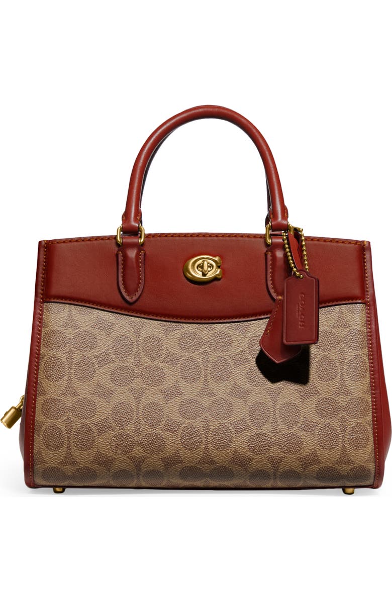 COACH Brooke Coated Canvas & Leather Shoulder Bag, Main, color,