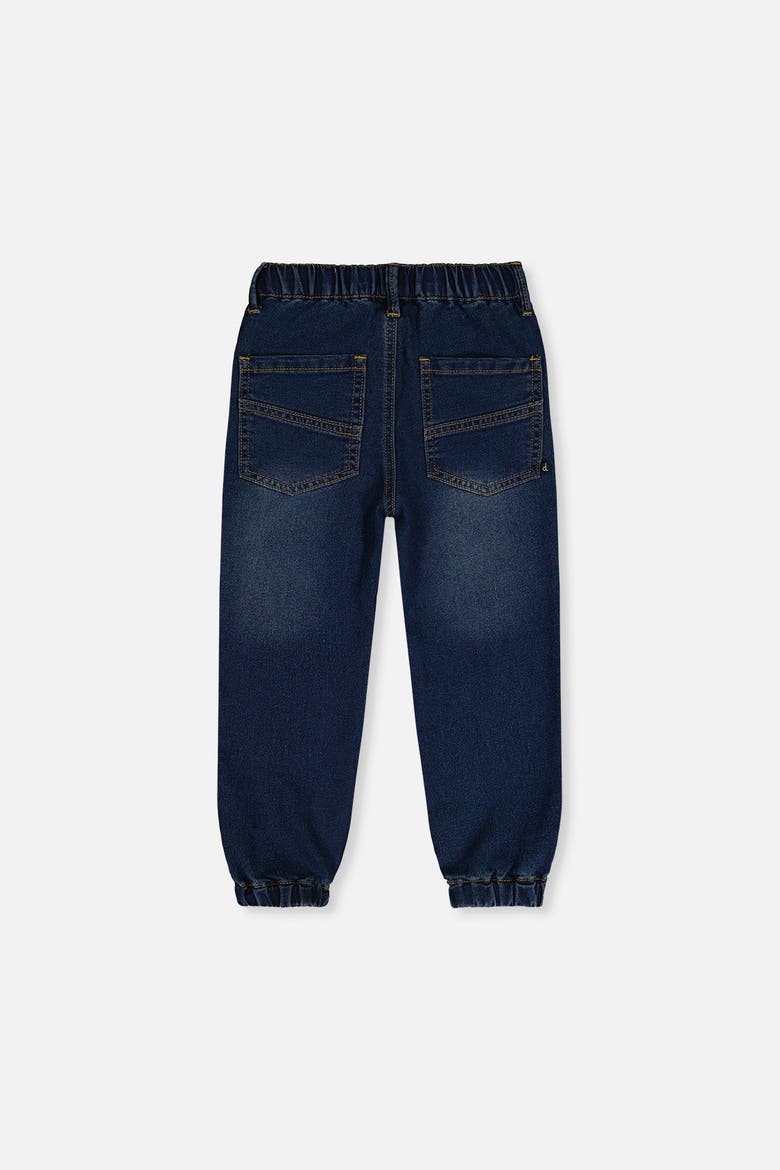 French Terry Denim Relaxed Jogger Pants, Alternate, color, Navy Blue Denim