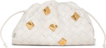 Bottega Veneta Mini Pouch Intrecciato Studded Leather