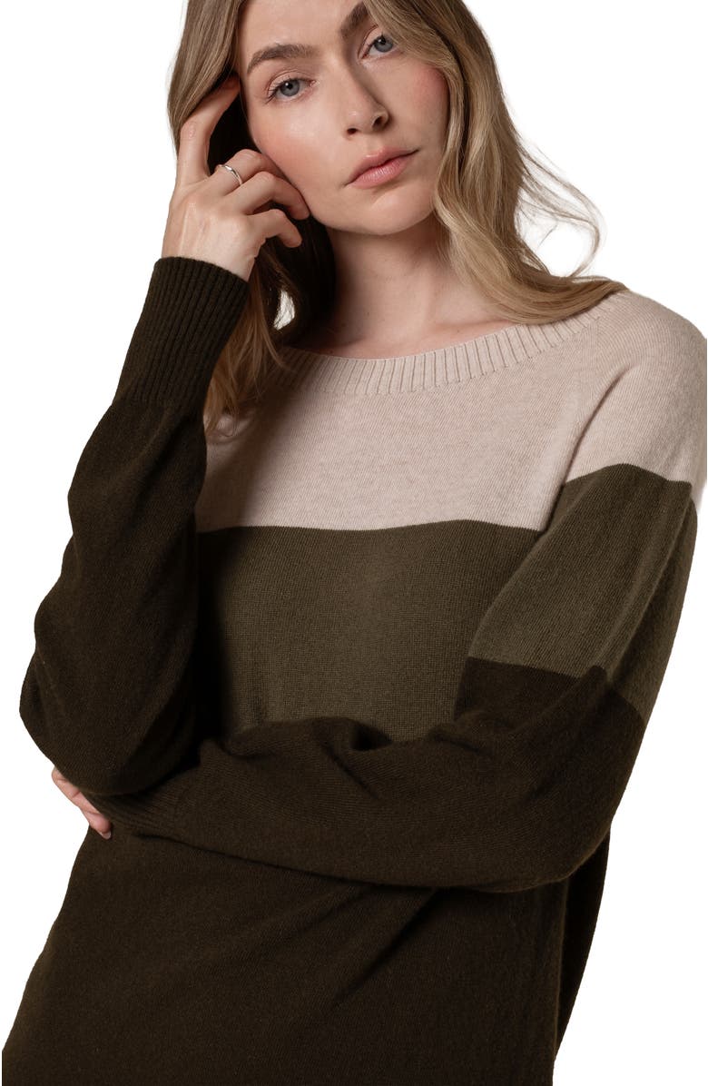 Celtic & Co. Supersoft Slouch Dress, Alternate, color, Khaki Colourblock