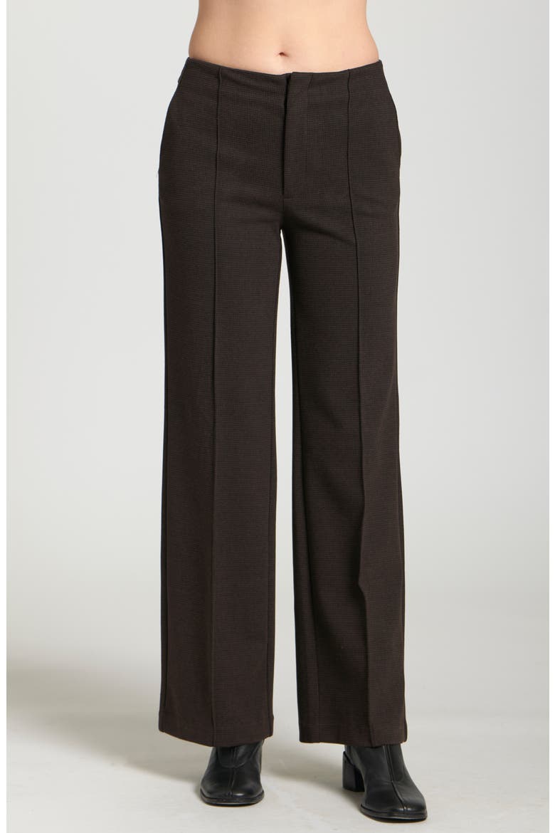 Pintuck Pleat Pants, Main, color, BROWN