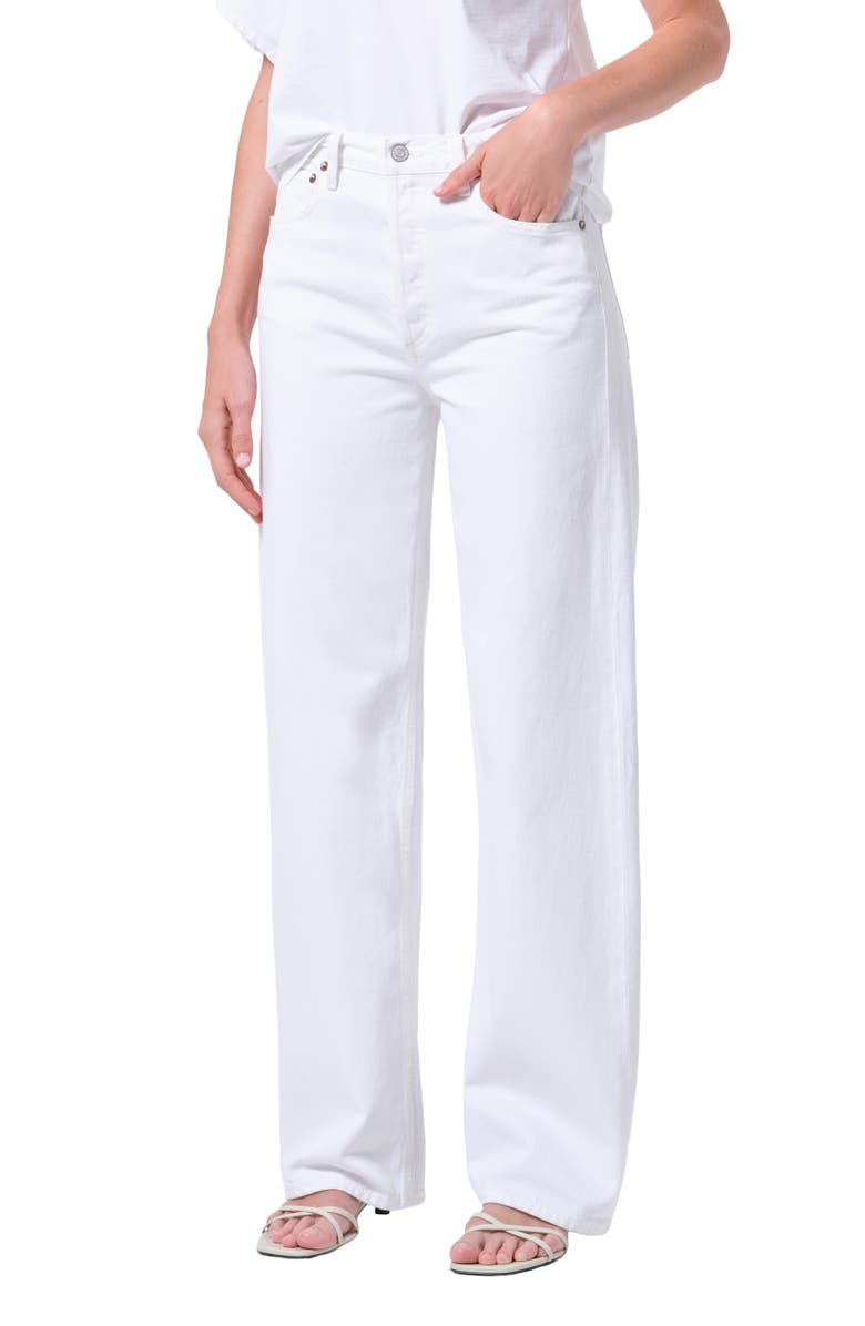 AGOLDE Ren High Waist Wide Leg Jeans, Main, color, Marshmallow Cl
