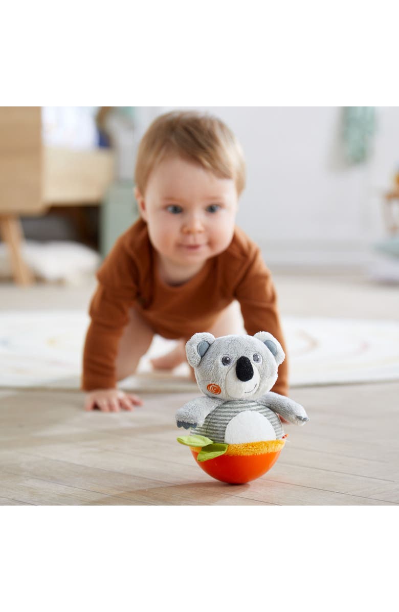 HABA Roly Poly Koala Wobbly Animal Chiming Baby Sensory Toys for Tummytime, Ideal Baby Toy for 6 Months+, Alternate, color, Multi