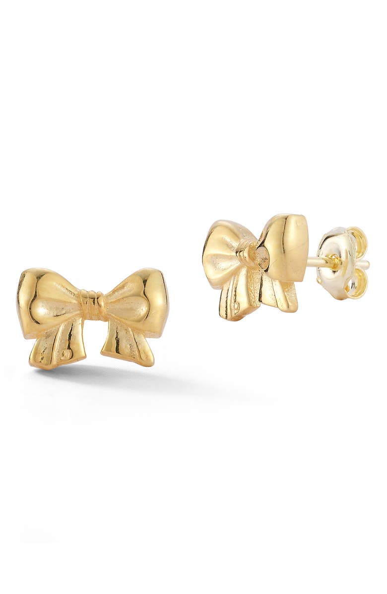 SPHERA MILANO Bow Stud Earrings, Main, color, Gold