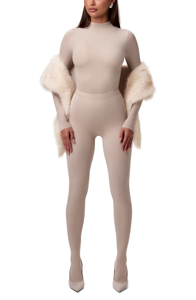 Naked Wardrobe Faux Fur Scarf, Alternate, color, Cream