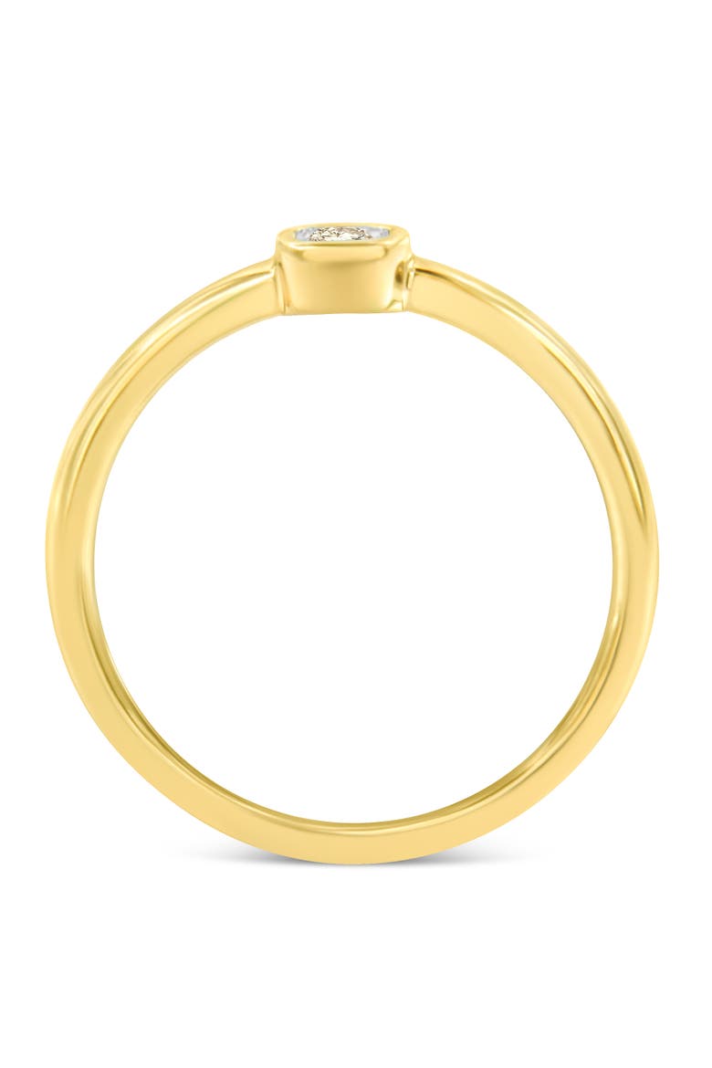 14K Yellow Gold Plated Silver Diamond Accent Square Cushion Shaped Promise Ring, Alternate, color, Yellow Gold over Silver
