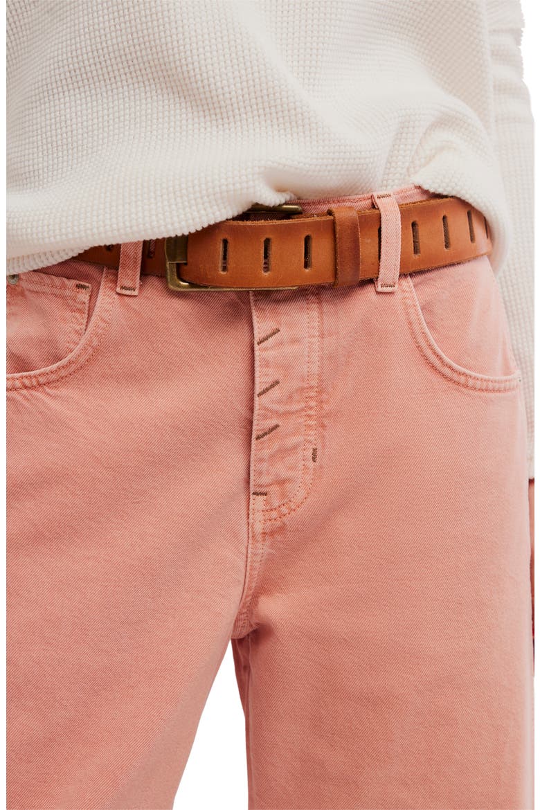We The Free Good Luck Mid Rise Barrel Leg Jeans, Alternate, color, DESERT PETAL