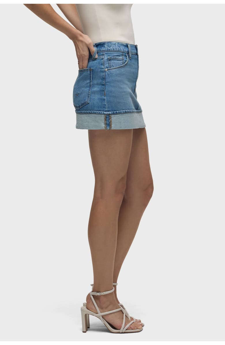 Hudson Jeans Cuff Mini Skirt, Alternate, color, Parkwood