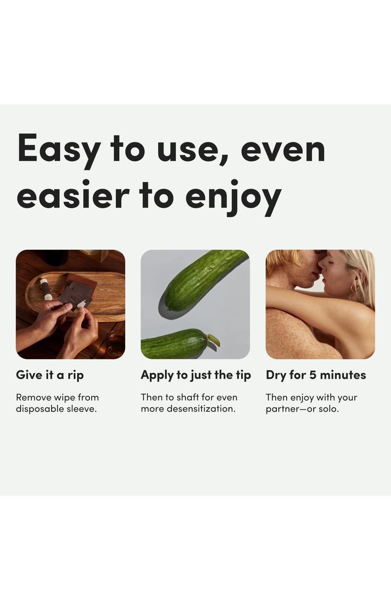 HIMS & HERS Clockstopper Climax Delay Wipes Benzocaine Formula, Sensitivity Reducing, Long Lasting Pleasure, Alternate, color, Beige