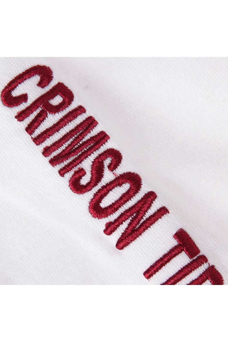 Women's White Alabama Crimson Tide Arch & Logo 1 Pullover Hoodie, Alternate, color, White