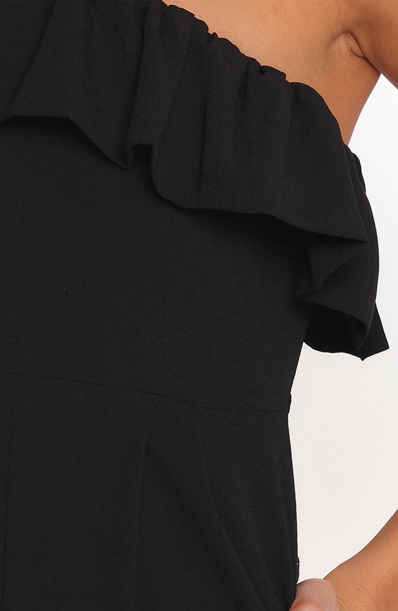 Petal & Pup Talita One-Shoulder Jumpsuit, Alternate, color, Black