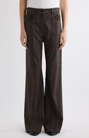Acne Studios Wide Leg Wool Blend Pants