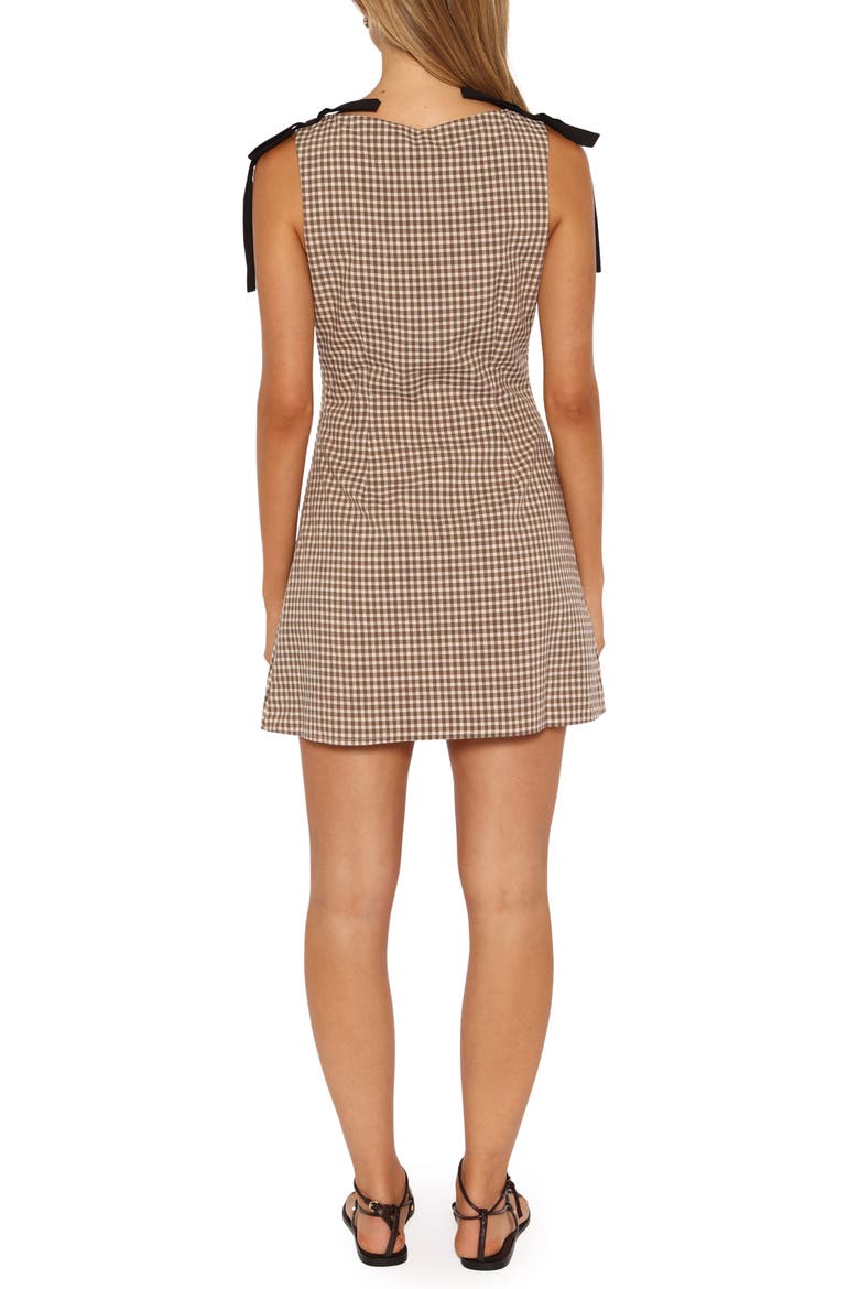 Lyric Minidress with Tie Straps, Alternate, color, BROWN CHECK