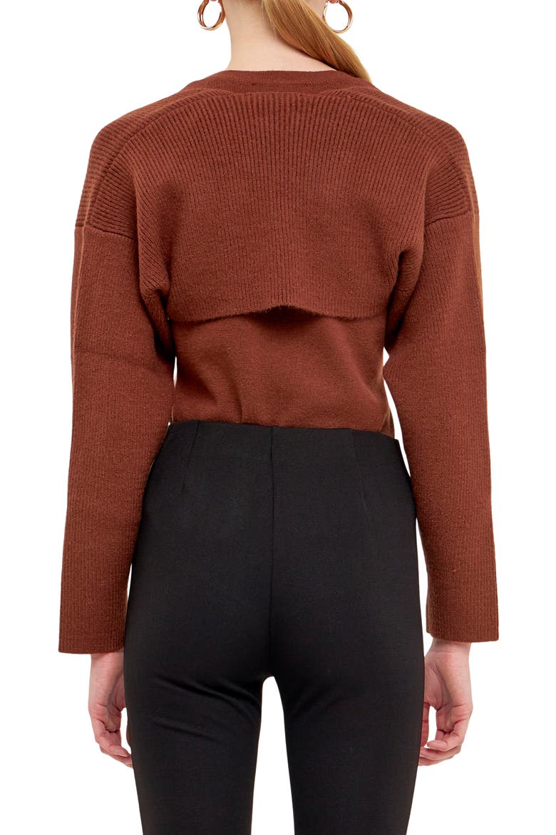 Tank & Shrug Set, Alternate, color, BROWN