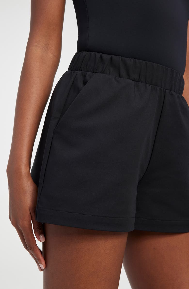 Good American Weekend Relaxed Poplin Shorts, Alternate, color, 