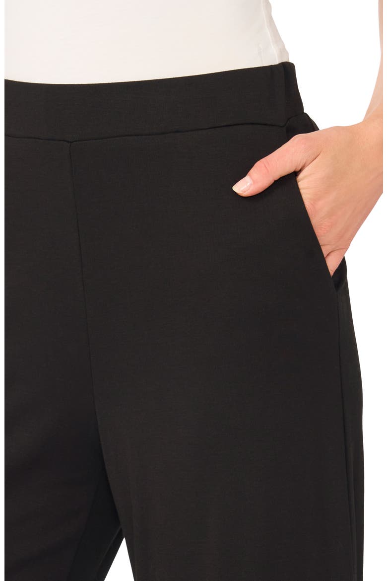 Ponte Straight Leg Pants, Alternate, color, RICH BLACK