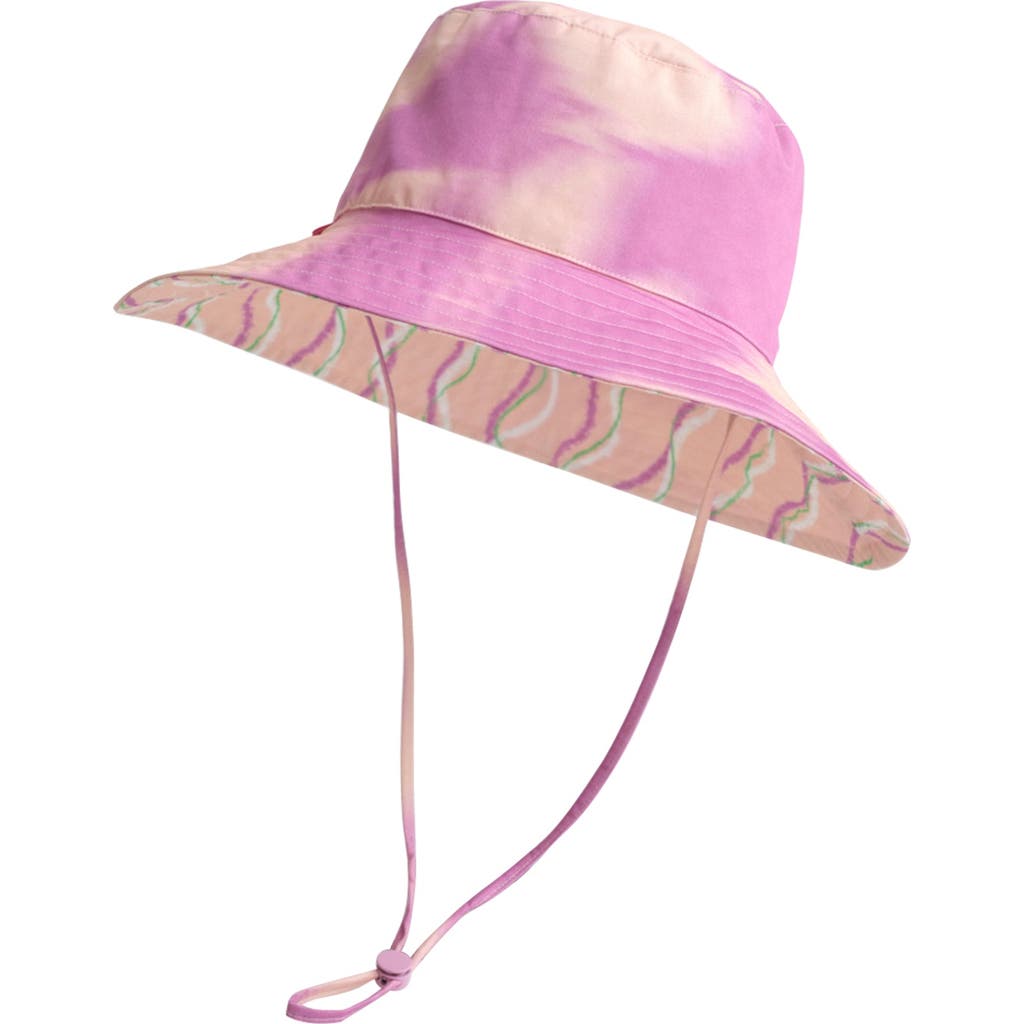 Lost Pattern Nyc Frida X Lost Pattern "frida's Dream" Cotton Reversible Sun Hat In Pink