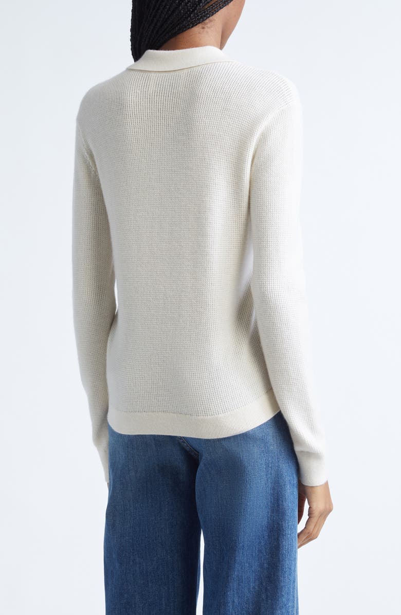 TWP Jorden Cashmere Polo Sweater, Alternate, color, Ivory
