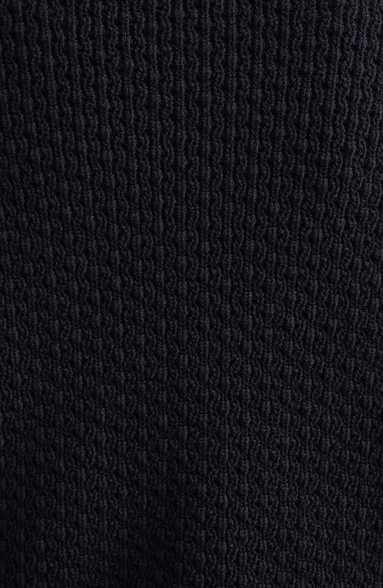 ST. JOHN Perlé Crepe Wool Blend Cardigan, Alternate, color, Black