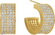 Dean Davidson Petit Pavé Thick Huggie Earrings