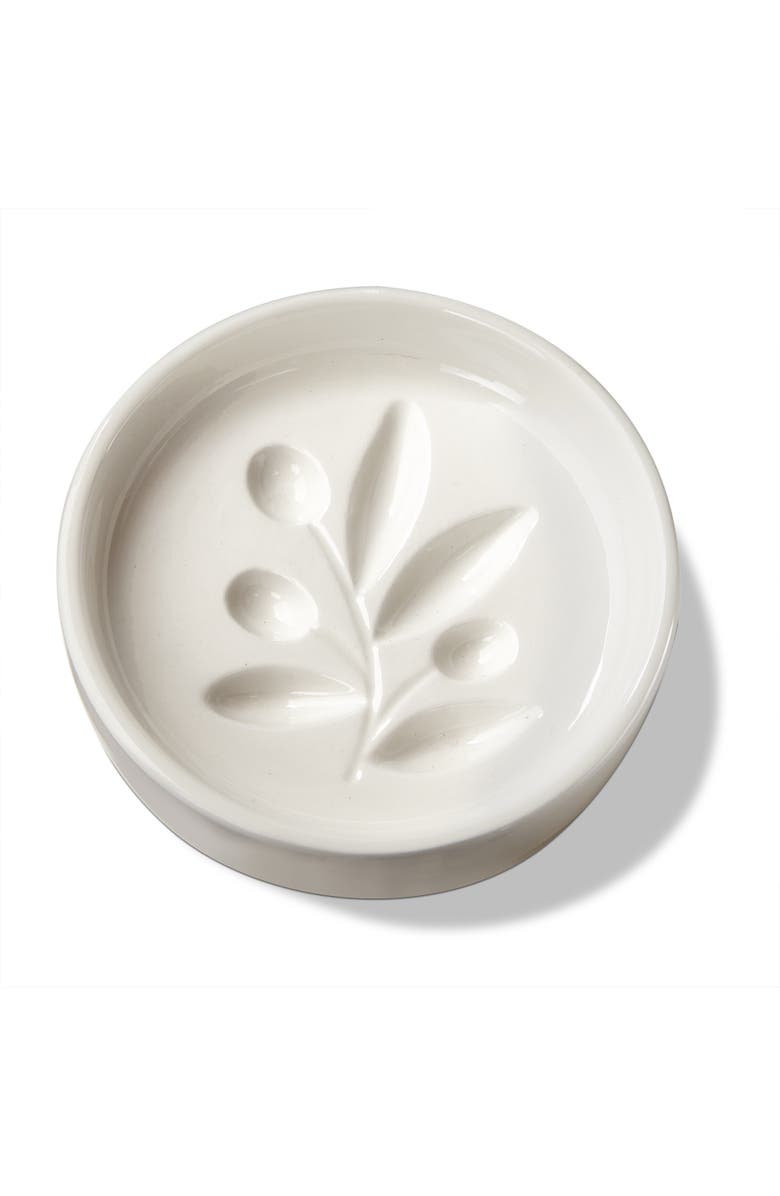 tag Olive Branch Oil & Vinegar Dipping Dish White Earthenware Everyday, Main, color, White