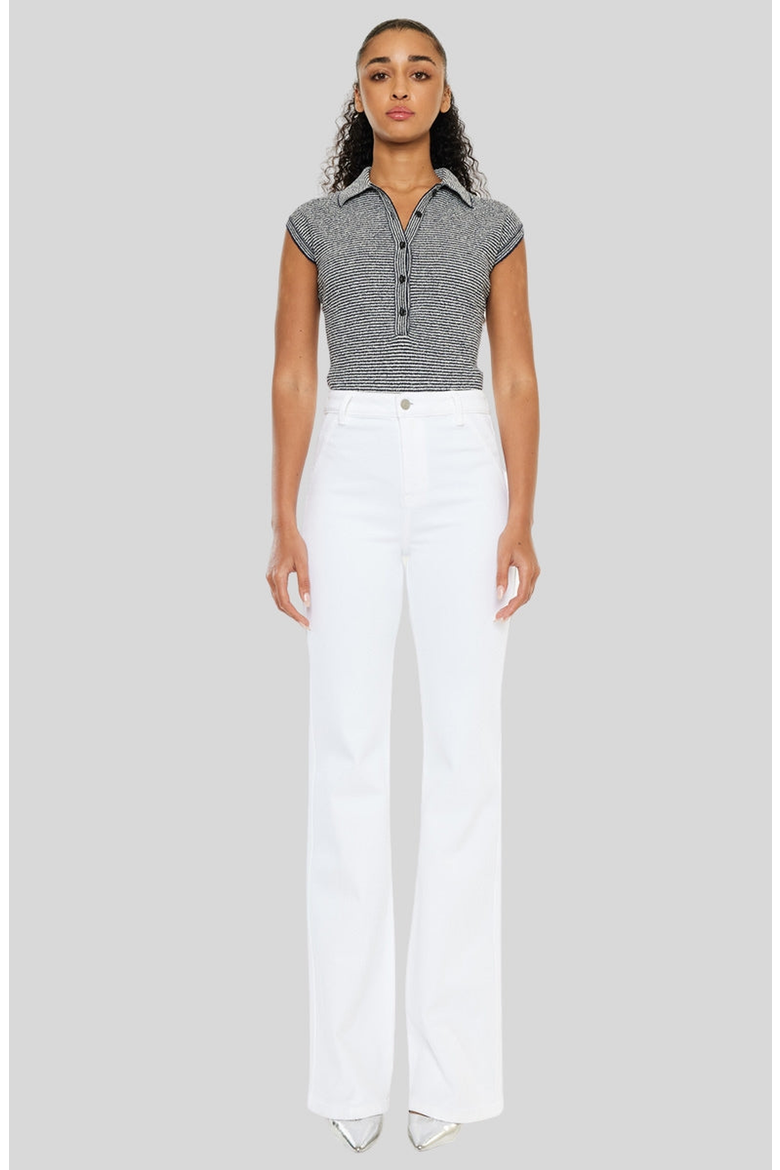 Celia Ultra High Rise Wide Flare Jeans, Alternate, color, White