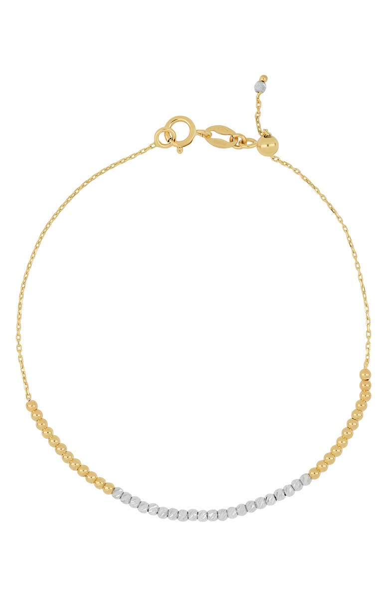 Bony Levy 14K Gold Beaded Chain Bracelet, Main, color, 14K White Yellow Gold