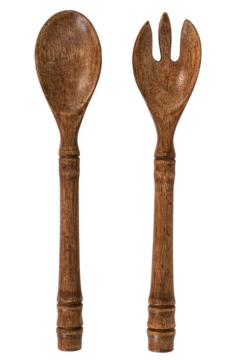 Bilbao Wood Set of 2 Salad Servers