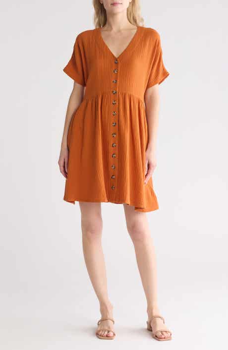 Madewell Lightspun Button Front Minidress