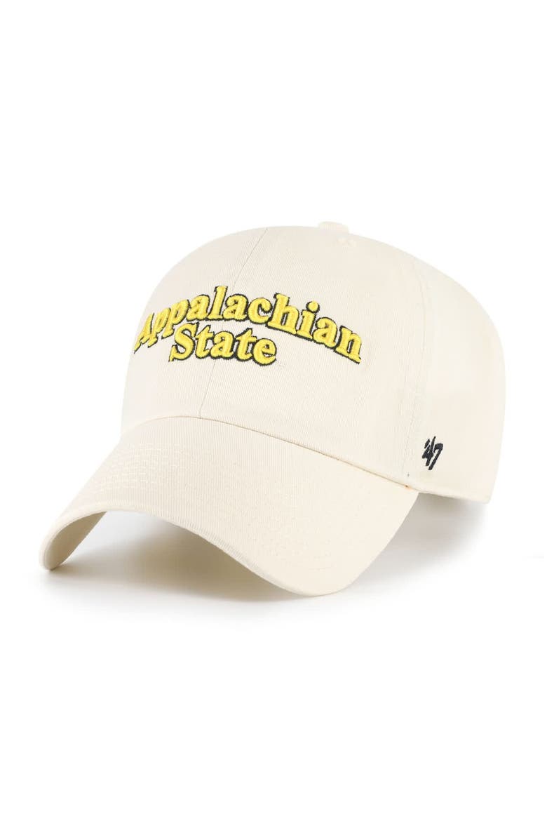 Men's '47 Sand Appalachian State Mountaineers Clean Up Adjustable Hat, Main, color, Cream