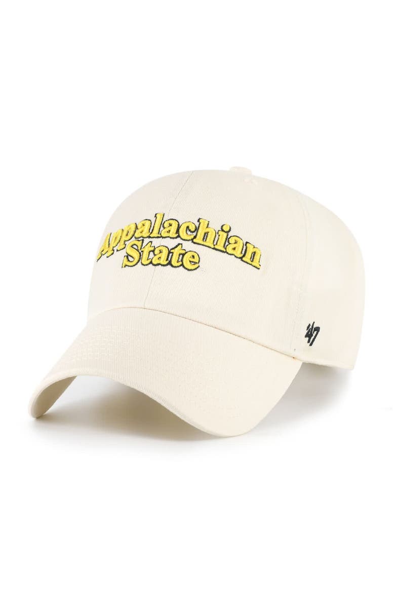 '47 Men's '47 Sand Appalachian State Mountaineers Clean Up Adjustable Hat, Main, color, Cream
