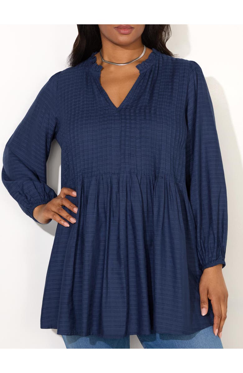 Live Unlimited Pintuck Tunic, Alternate, color, Blue