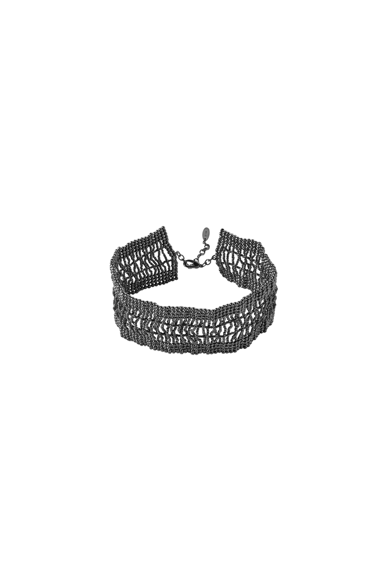 Sterling Silver wide choker, Alternate, color, Silver