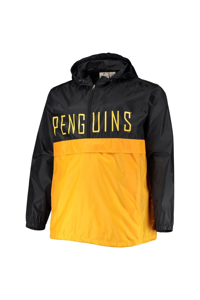 Men's Black Pittsburgh Penguins Big & Tall Anorak Half-Zip Pullover Hoodie, Alternate, color, Black
