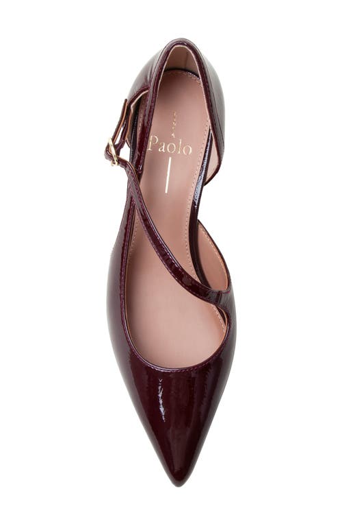 Linea Paolo Biondy Pointed Toe Half D'orsay Pump In Burgundy